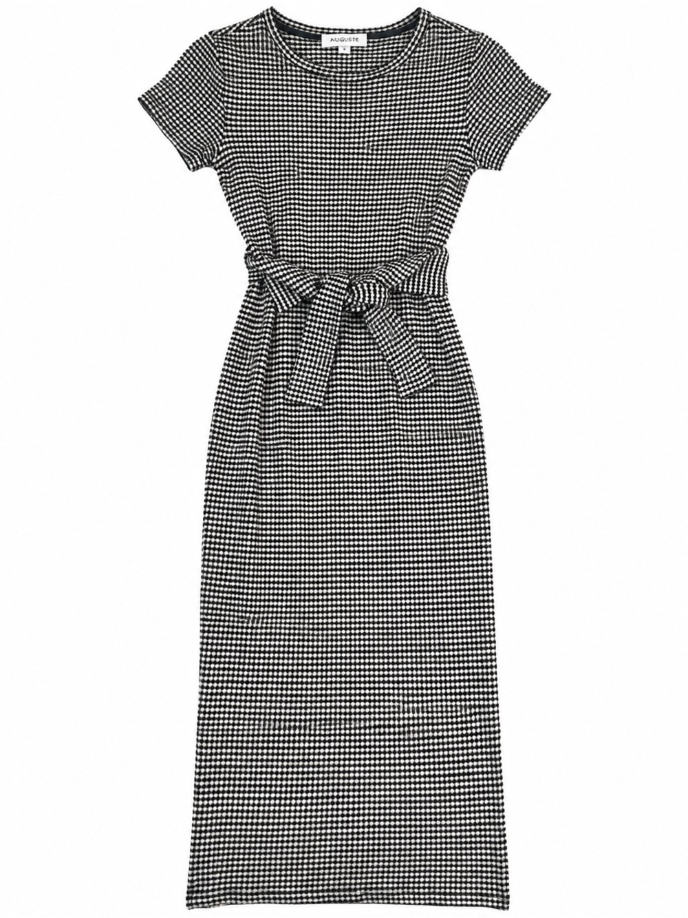 Amour Vert Colombe Paris Rib Houndstooth Midi Dress XS Made in USA